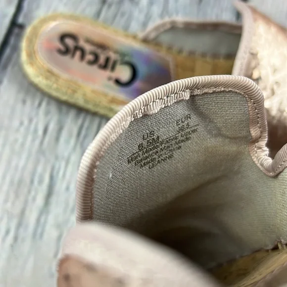 CIRCUS BY SAM EDELMAN LEANNE Rose Gold Silver Mermaid Sequin Slip On Flats - Picture 10 of 17